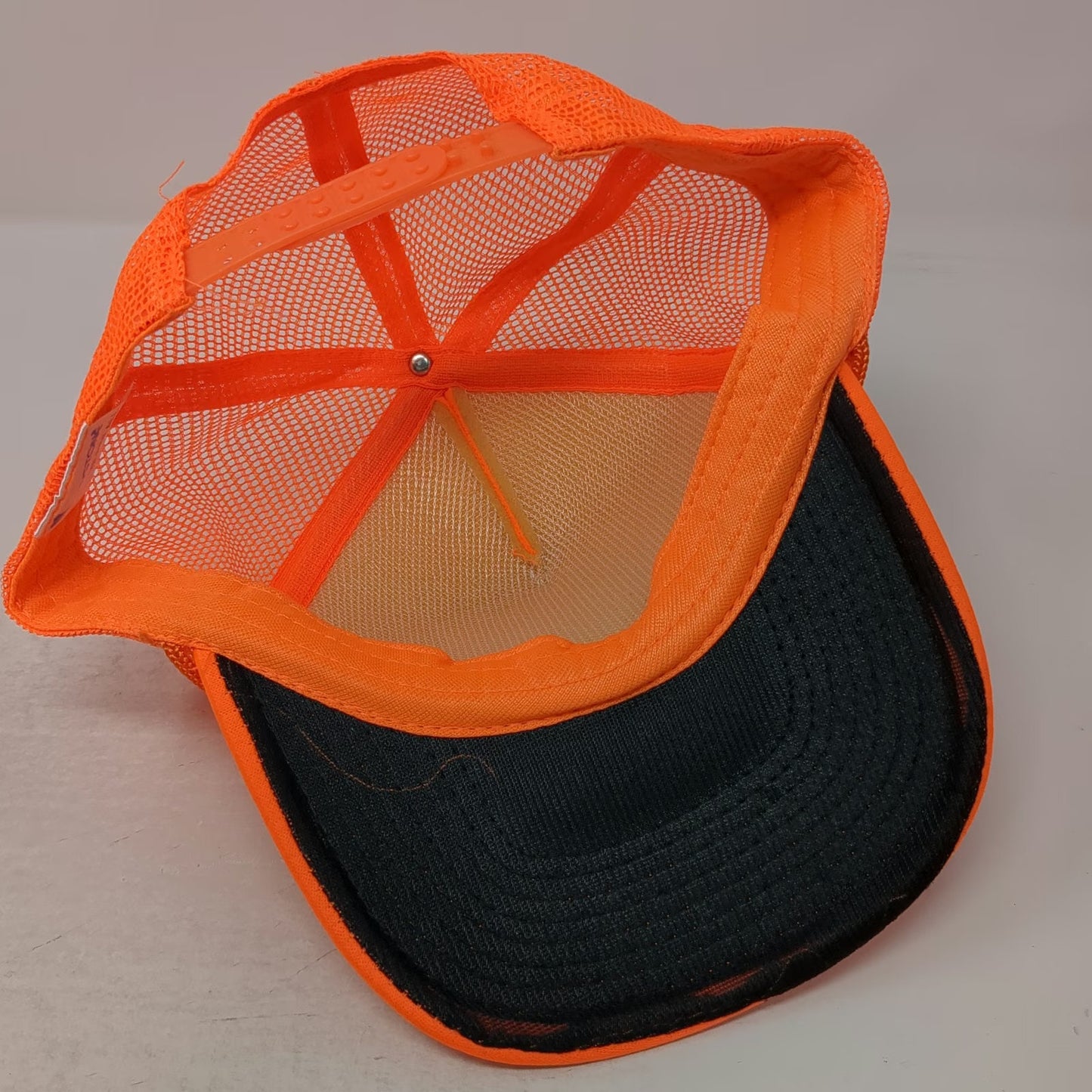 Daystone Trucker Hat Orange One Size Maine Outdoor Education Instructor Mesh Cap