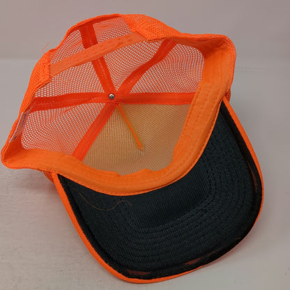 Daystone Trucker Hat Orange One Size Maine Outdoor Education Instructor Mesh Cap