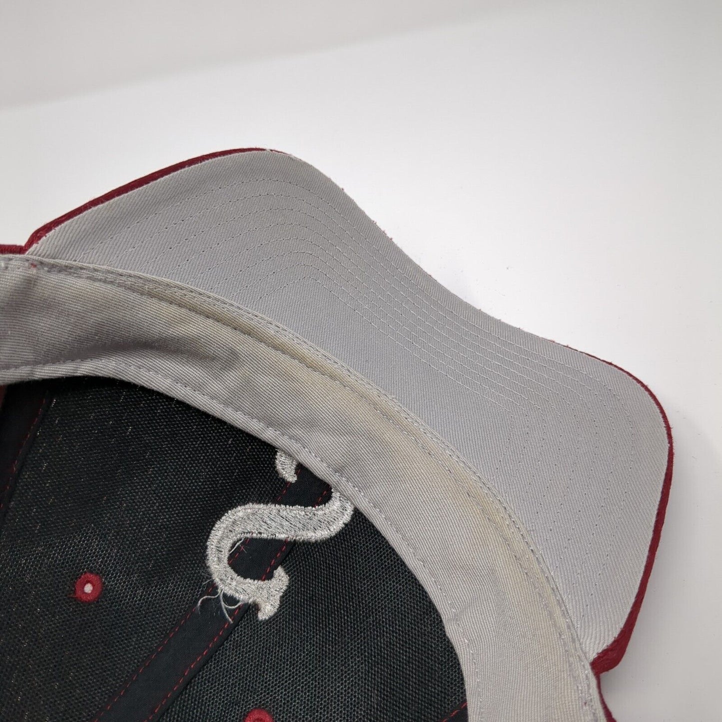 Letter S Strapback Hat Red Medium-Large Embroidered Richardson 6 Panel