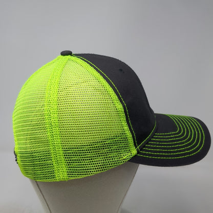 Vermeer Rocky Mountain Trucker Hat Black Yellow One Size Mesh Snapback Logo Cap