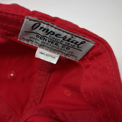 Imperial Baseball Cap Red One Size Slide Strap Snowmobile Tall Timber Lodge Hat