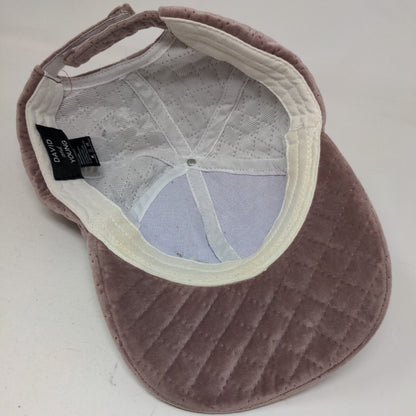 David & Young Quilted Strapback Hat Pinkish-Purple One Size 6 Panel Blank