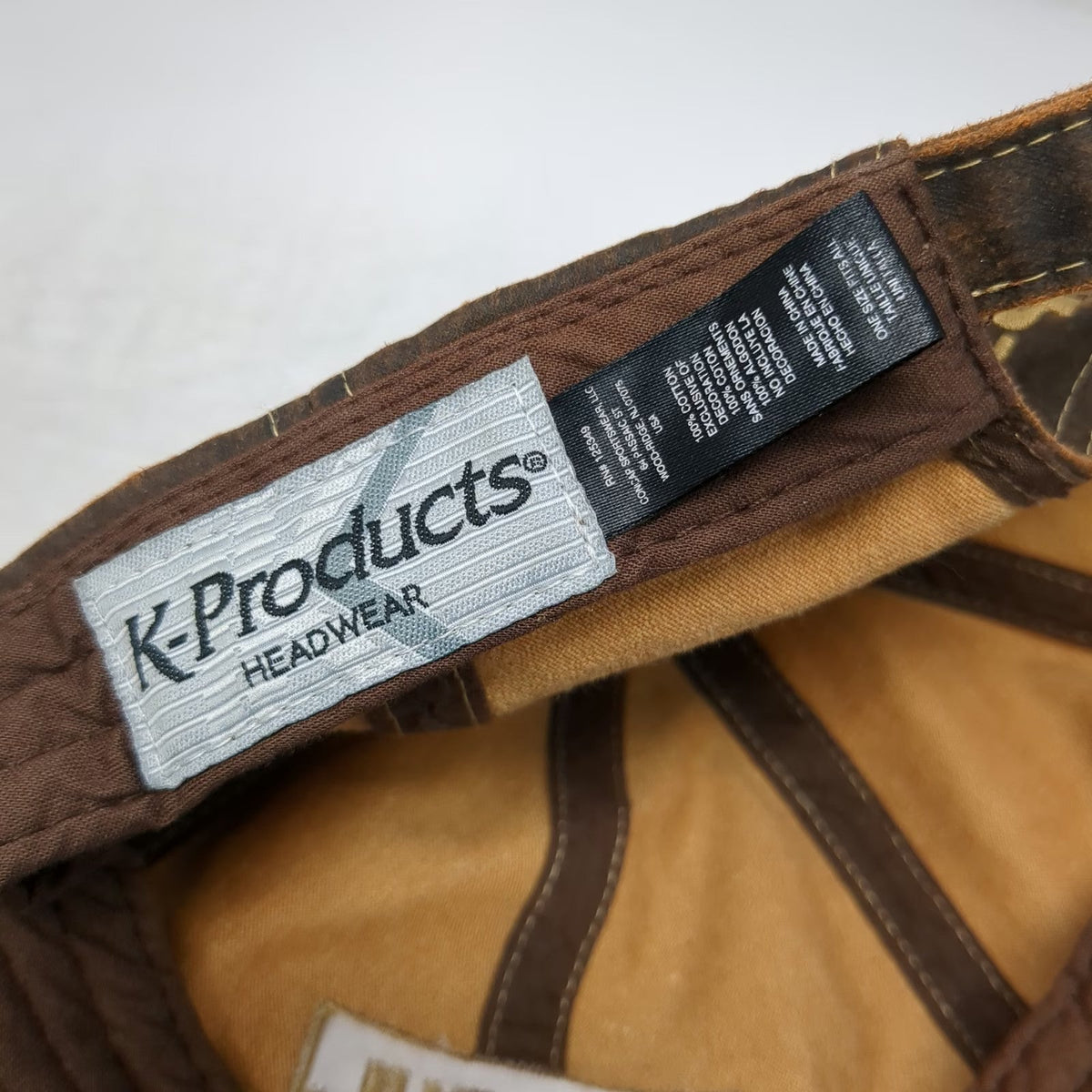 K-Products Baseball Cap Brown One Size Distressed Strapback Ansul Tyco Hat