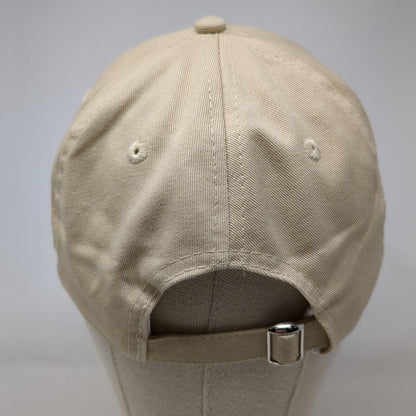 Pinners Slideback Hat Tan OSFA Adjustable Embroidered Vented Holes 6 Panel