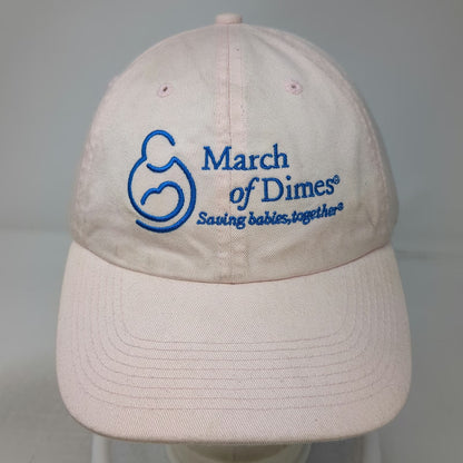 AIA March of Dimes Charity Logo Baseball Cap Pink One Size Slideback Cotton hat