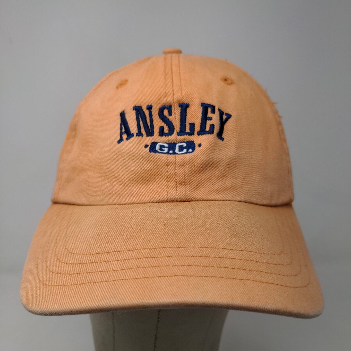 Ahead Men's Slideback Hat Orange Embroidered Ansley Golf Club Embroidered Logo