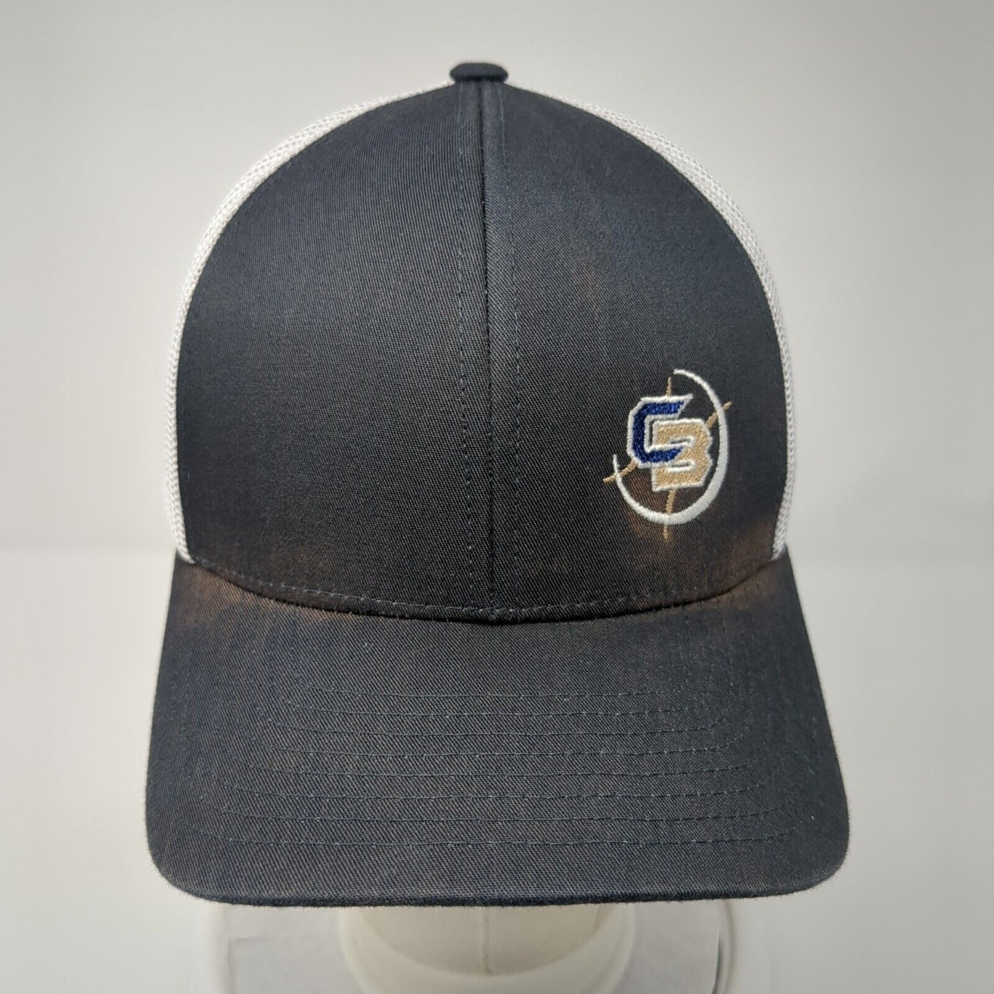 Pacific Headwear Snapback Mesh Back Trucker Hat Blue One Size Logo