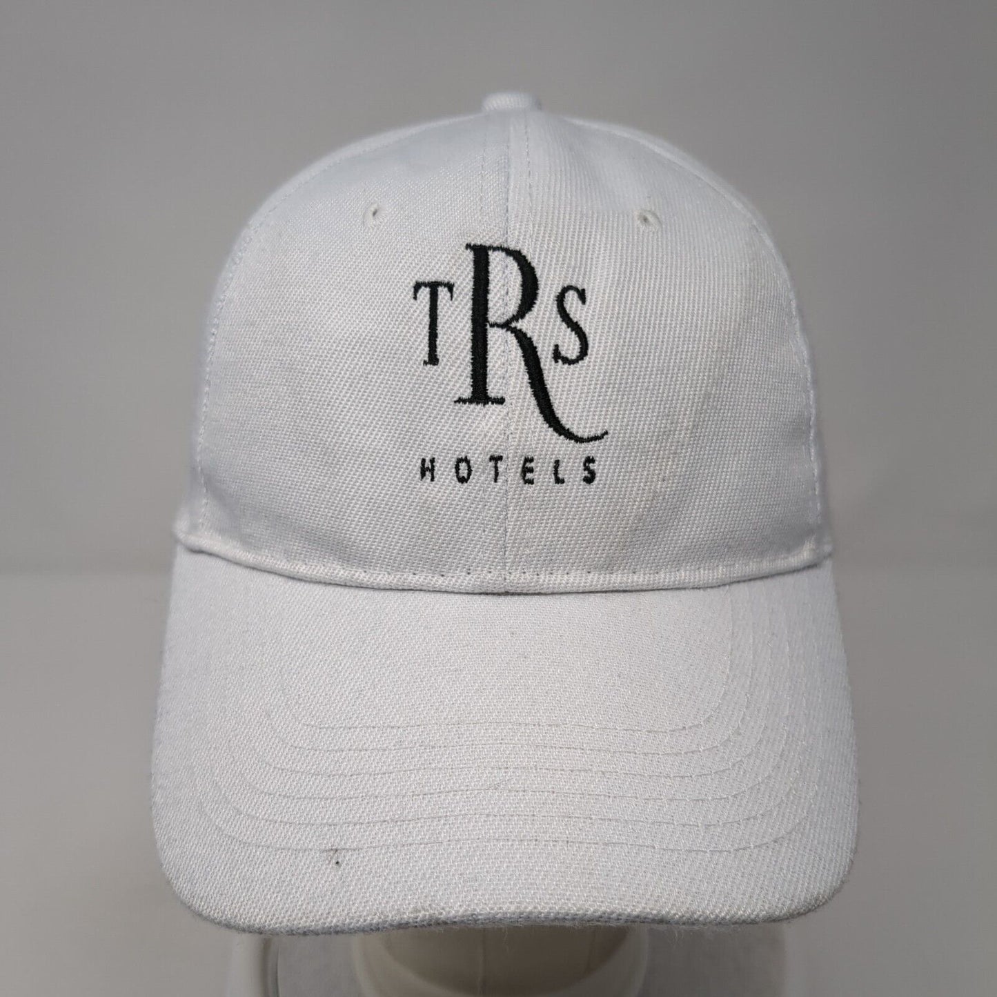 TRS Hotels Strapback Hat White One Size Adjustable Embroidered 6 Panel Oscaps