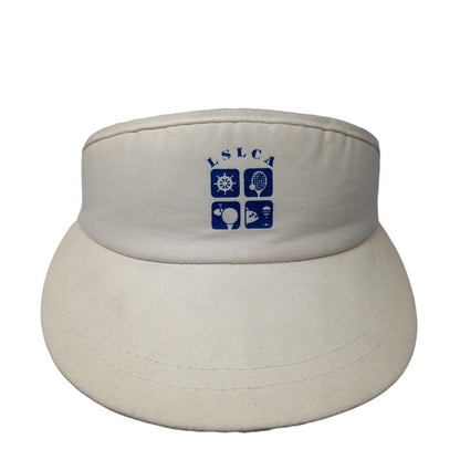 LSLCA Slideback Sun Visor Hat Cream One Size Solid Adjustable Outdoor
