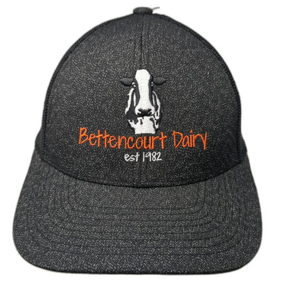 Pacific Headwear Baseball Cap Black XL Bettencourt Dairy Mesh Flex Fit Hat