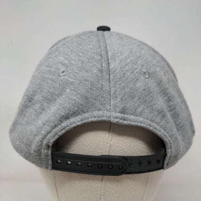 Beechfield Snapback Hat Gray One Size Adjustable Colorblock 6 Panel Blank