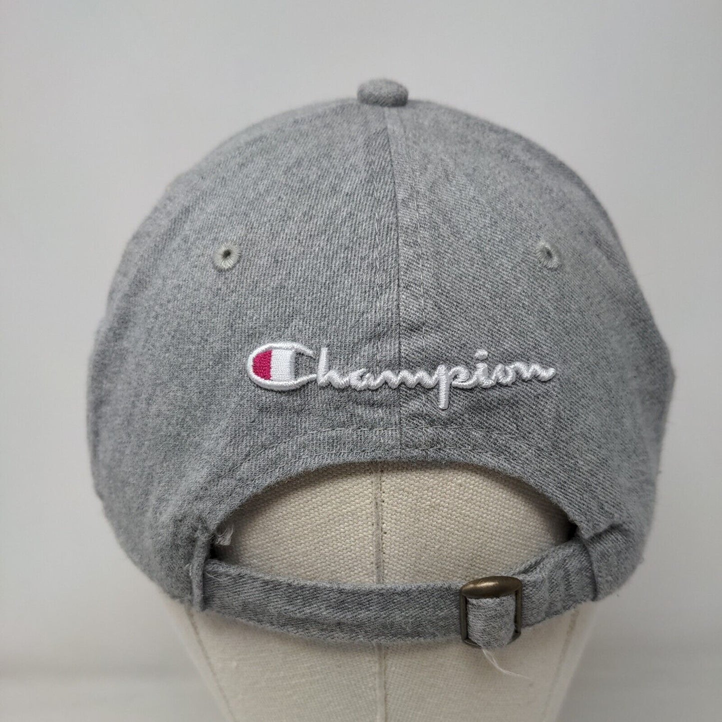 Champion C Logo Slideback Hat Solid Gray OSFA Adjustable Embroidered