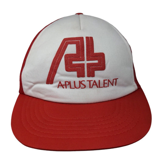 A-Plus Talent Snapback Mesh Back Trucker Hat Red One Size Colorblock