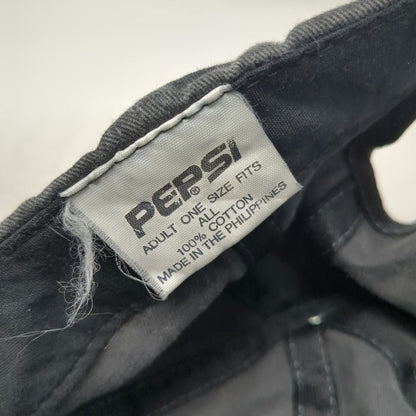 Pepsi Baseball Cap Gray One Size Tonal Logo Embroidered Slideback Adjustable Hat