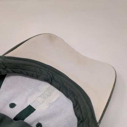 S Initial Strapback Hat Green One Size Adjustable Embroidered Adams Cotton