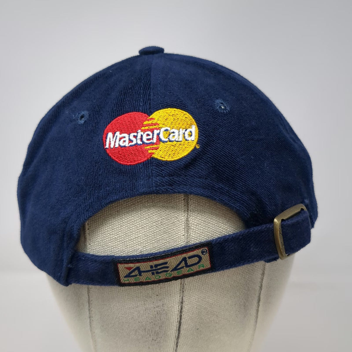 Ahead PGA Tour MasterCard Hat Blue Baseball Cap OSFM Corduroy Slideback Sport