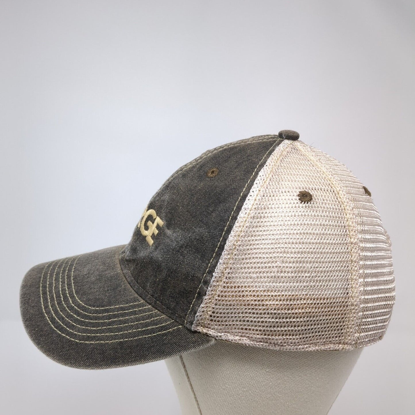 Merge Snapback Trucker Hat Gray OS Adjustable Embroidered Mesh Back Legacy