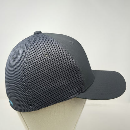 Flexfit Baseball Cap Gray M NapSteel North American Pipe Mesh Stretch Fit Hat