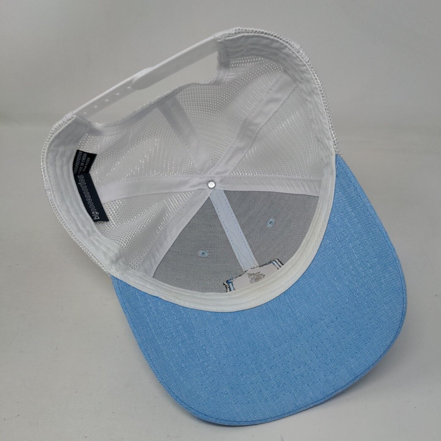 Big Accessories Snapback Mesh Back Trucker Hat Blue One Size Colorblock
