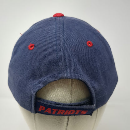 New England Patriots NFL Logo Athletic Blue Red Gray One Size Strapback Hat Cap