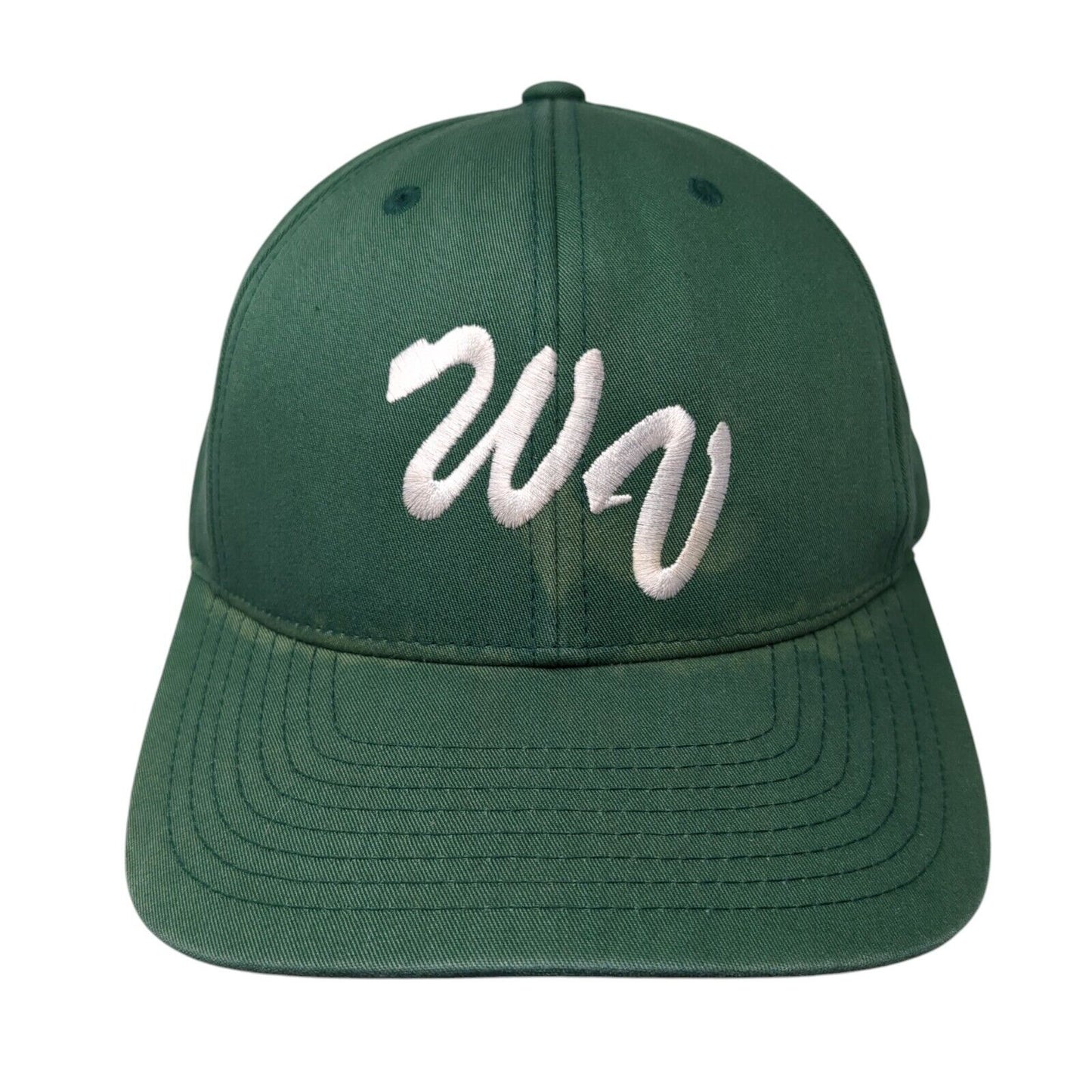 WV Strapback Hat Green One Size Adjustable Embroidered Pacific Headwear