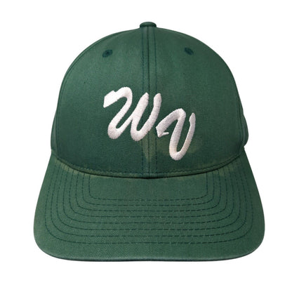 WV Strapback Hat Green One Size Adjustable Embroidered Pacific Headwear
