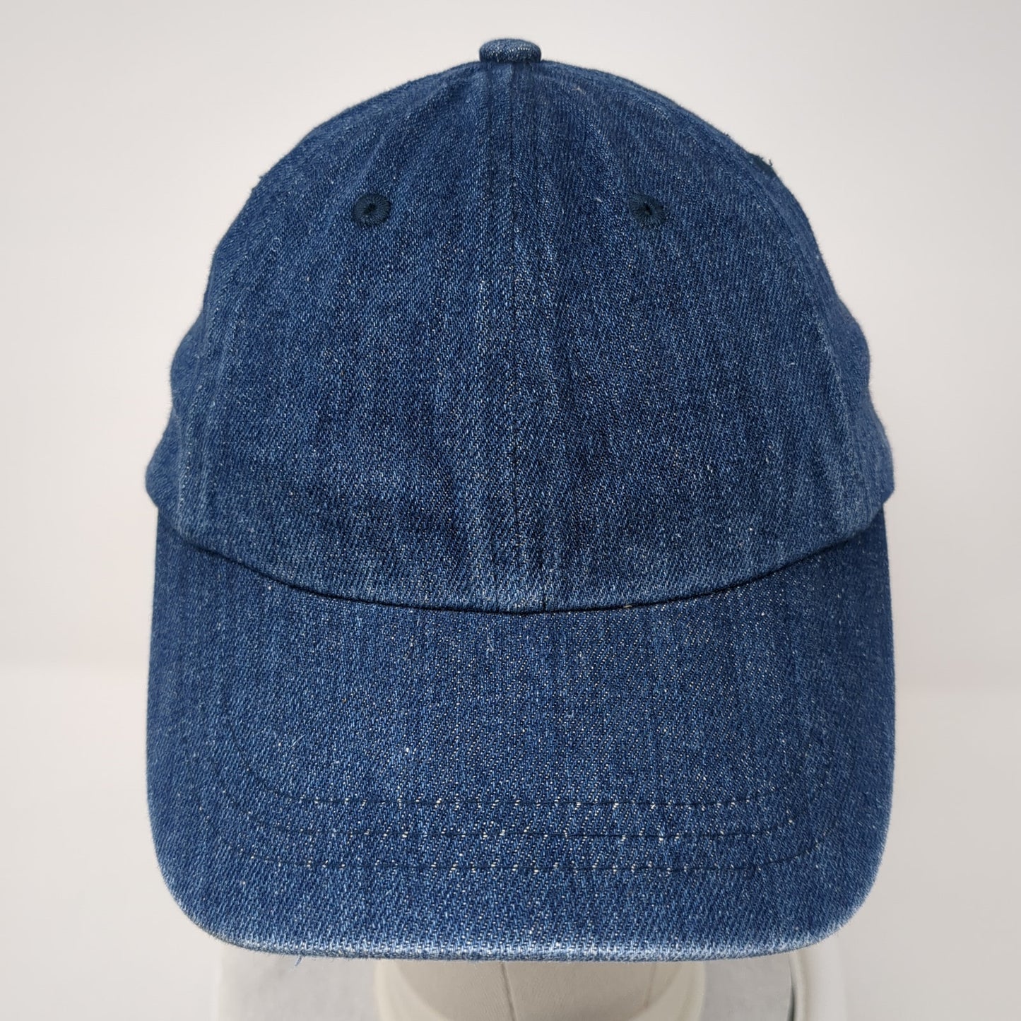 Unbranded Strapback Hat Solid Blue One Size Adjustable Denim Blank