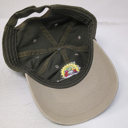 Green Baseball Cap One Size Eat Fruits Vegetables Active Strapback Hat Contrast