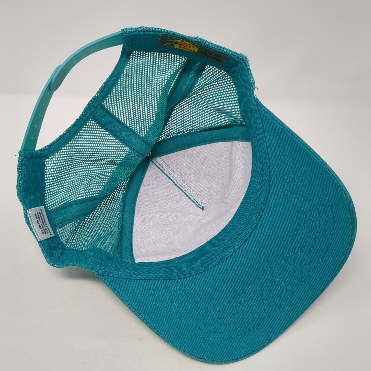 Bass Pro Shops Snapback Trucker Hat Blue OS Adjustable Mesh Back Gone Fishing