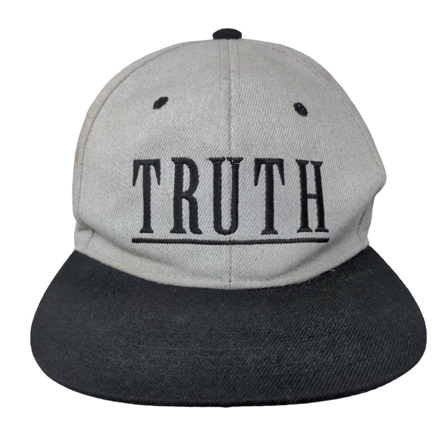 Truth Snapback Hat Gray OSFA Embroidered Adjustable 6 Panel Colorblock