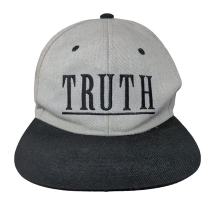 Truth Snapback Hat Gray OSFA Embroidered Adjustable 6 Panel Colorblock