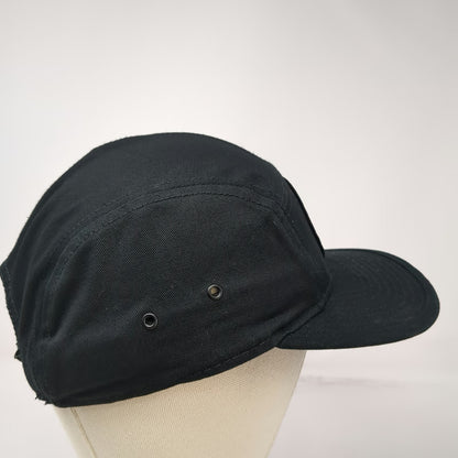 OTTO 5 Panel Black One Size Hat Teatonic Kombucha Mountain Logo Patch Strapback