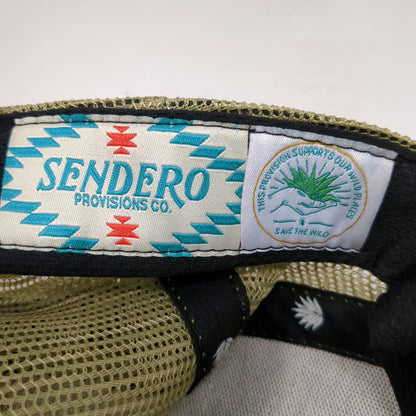 Sendero Provisions Co. Trucker Hat Green One Size Salmon River Patch Rope Mesh