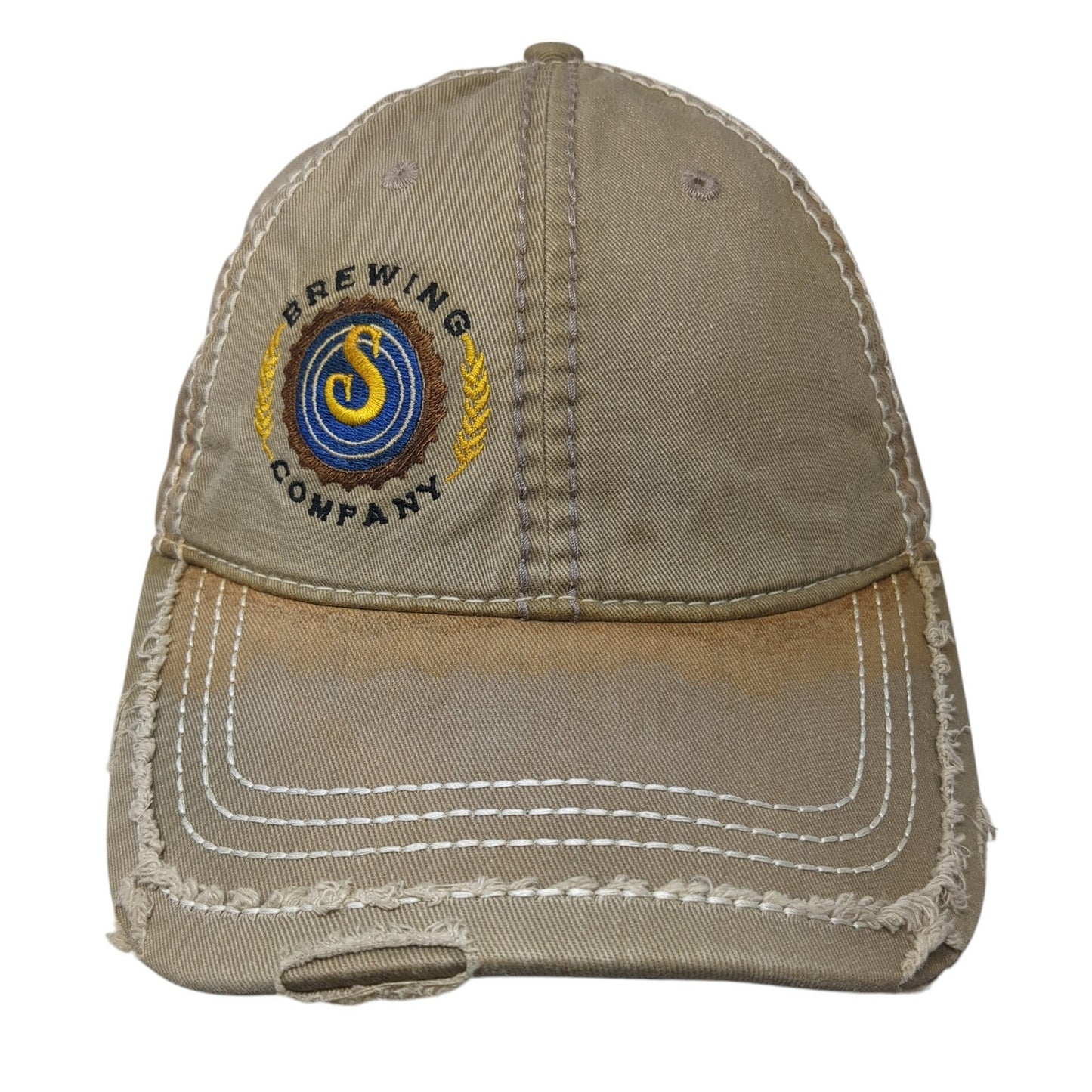 Brewing Company Baseball Cap Brown One Size Adjustable Distressed Otto