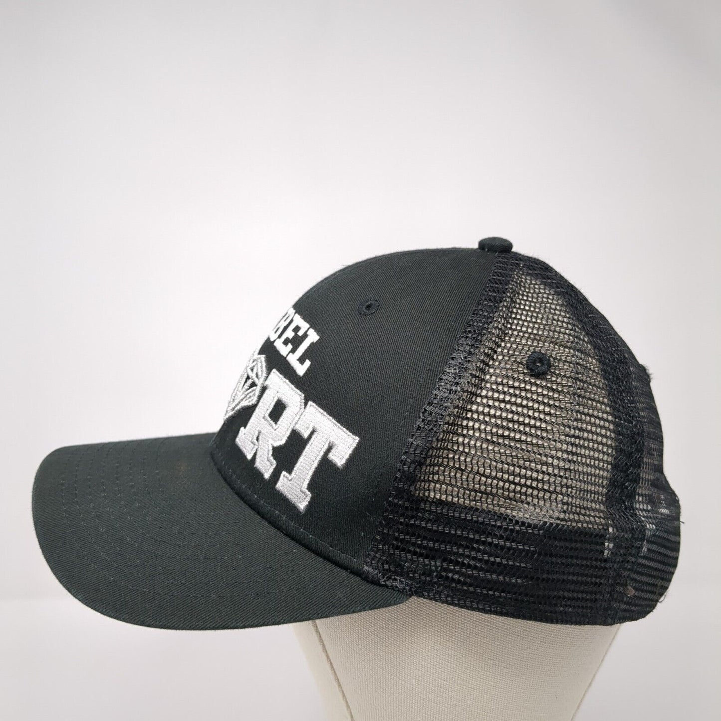 Rebel Heart LA Snapback Trucker Hat Black One Size Adjustable Mesh Back by Dome