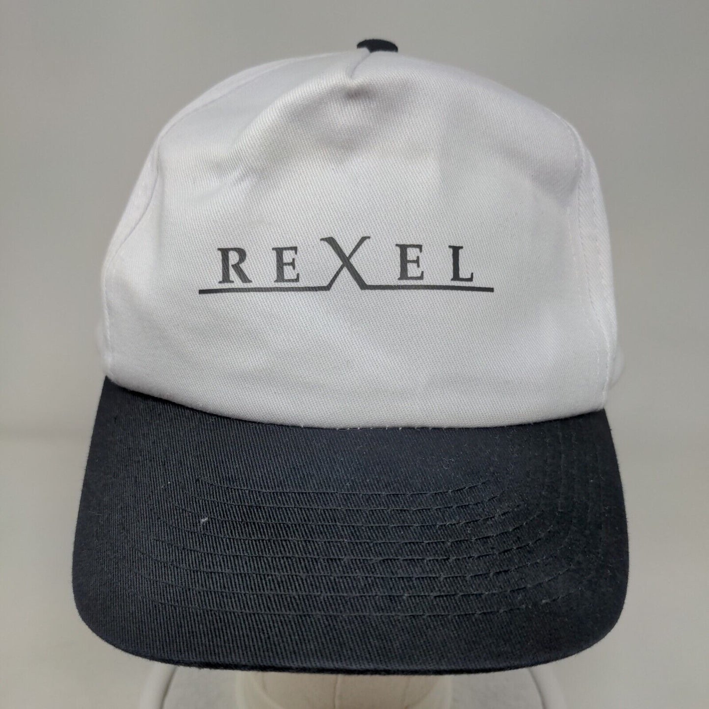Rexel Snapback Hat White OSFA Adjustable Vented Holes 6 Panel Toppers