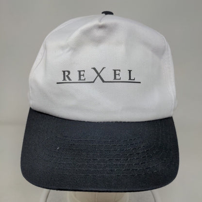 Rexel Snapback Hat White OSFA Adjustable Vented Holes 6 Panel Toppers