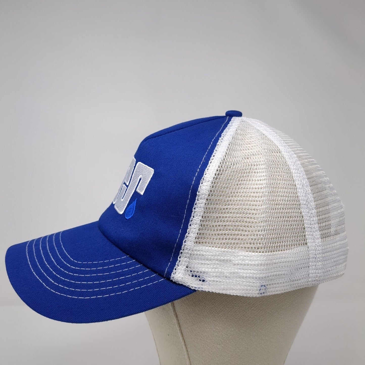 ISS Snapback Trucker Hat Blue OS Adjustable Embroidered Mesh Back Hit Wear