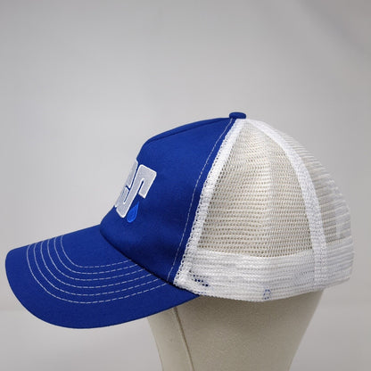 ISS Snapback Trucker Hat Blue OS Adjustable Embroidered Mesh Back Hit Wear