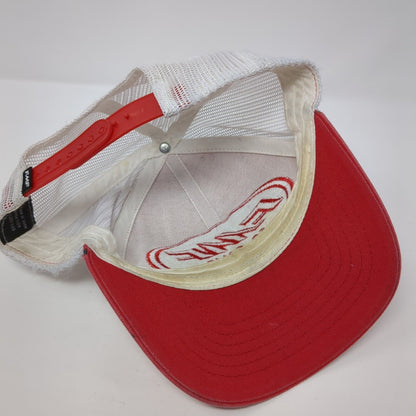 FMF So. Calif. Snapback Trucker Hat Red One Size Mesh Back Colorblock
