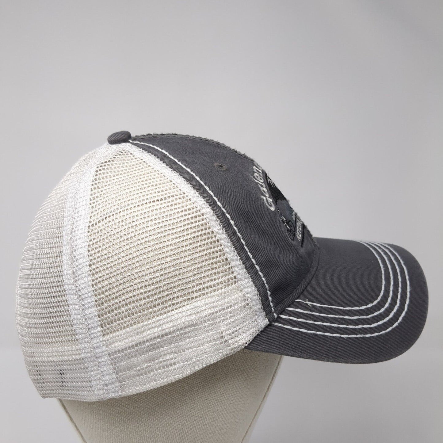 Galena Lodge Ketchum Idaho Snapback Trucker Hat Gray OS Mesh Back Fahrenheit