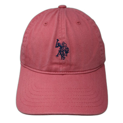 U.S. Polo Assn. Baseball Cap Pink One Size Adjustable Embroidered Cotton Hat