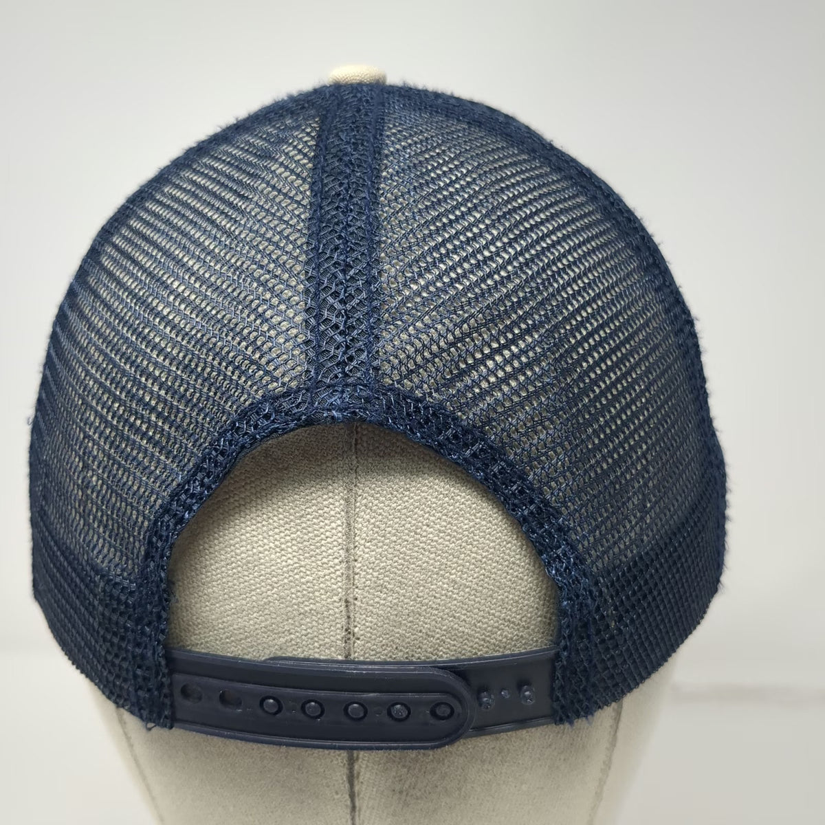Pro Mountain Yellowstone National Park Trucker Hat Beige Blue Red OSFM Snapback