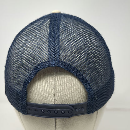 Pro Mountain Yellowstone National Park Trucker Hat Beige Blue Red OSFM Snapback