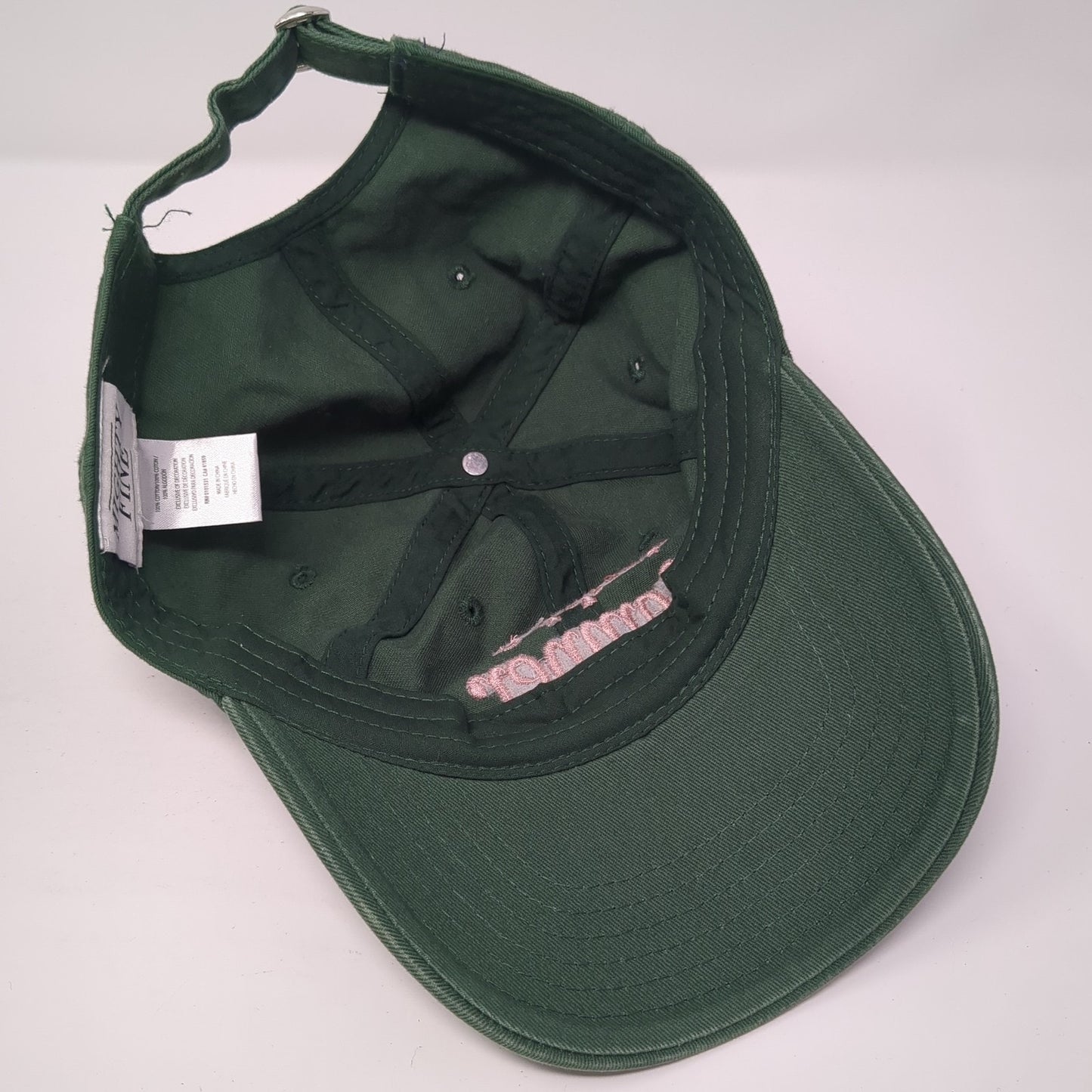 Happy Camper Baseball Cap Green One Size Adjustable 6 Panel Mighty Fine