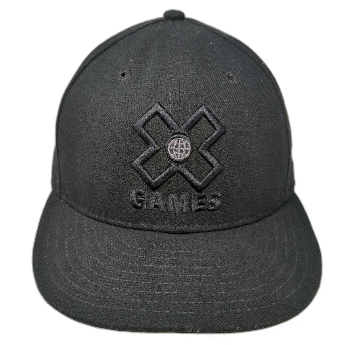 New Era X Games Black Snapback Hat One Size Flat Brim Structured Globe Logo