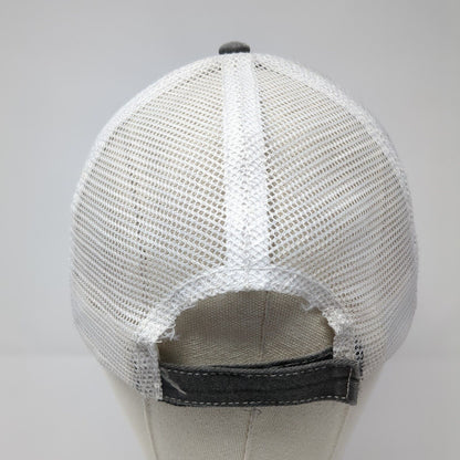 Bling Star Strapback Trucker Hat Gray One Size Adjustable Distressed Mesh Back