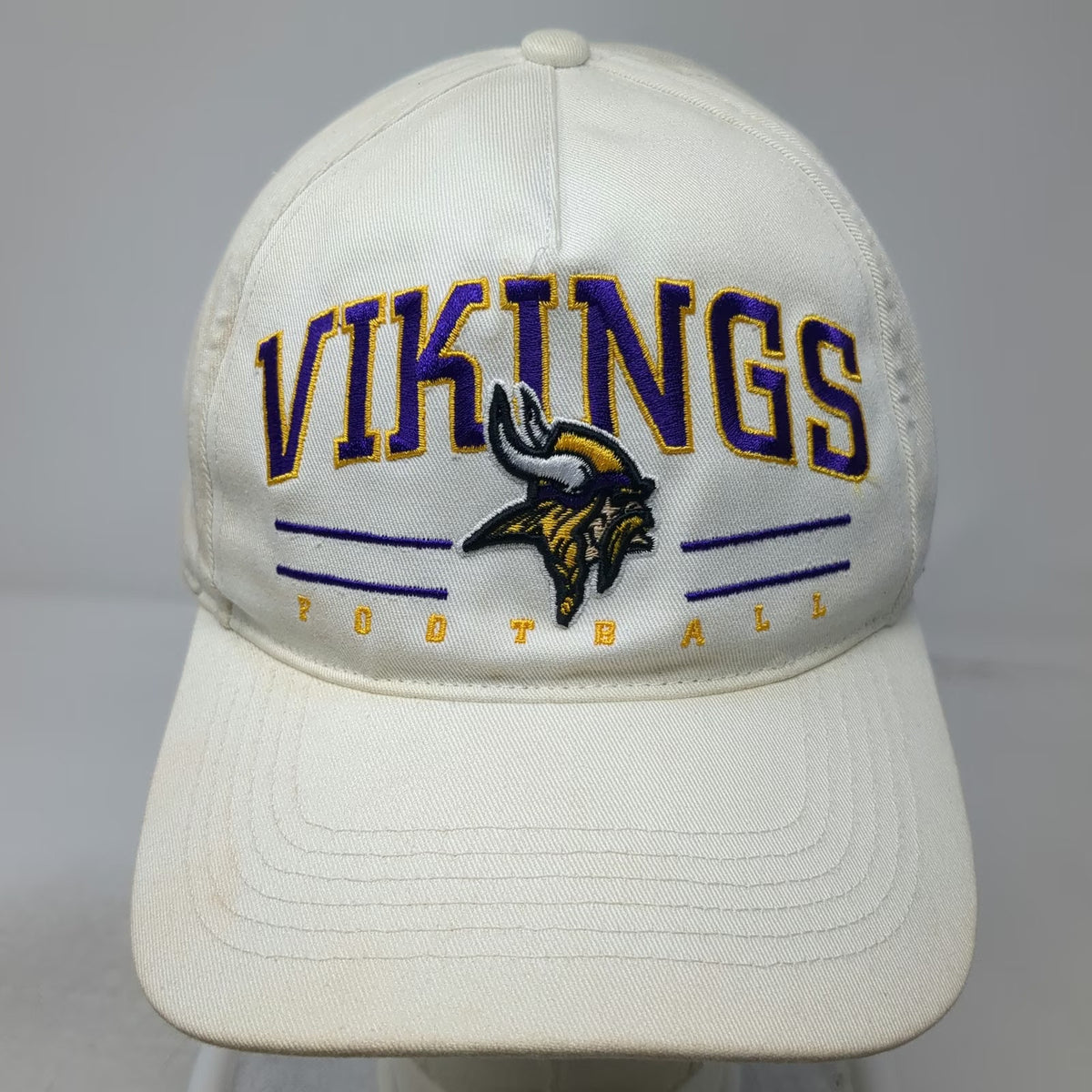 Minnesota Vikings NFL '47 5 Panel White Hat One Size Purple Yellow Snapback