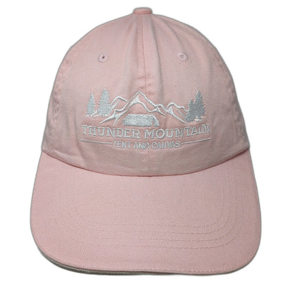 Port Authority Pink One Size Baseball Cap Hat Strapback Thunder Mountain Tent