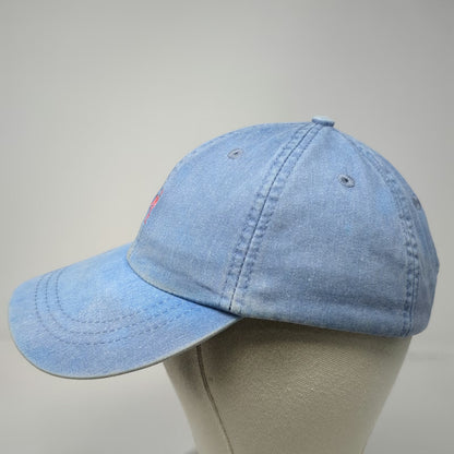 Belted Cow Company Baseball Cap Blue One Size Pink Flamingo Leather Strap Hat